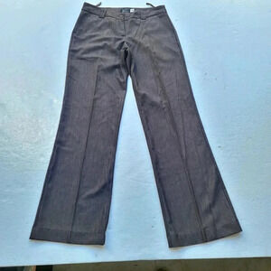 Boulevard Women’s 7/8 Brown Pants Trouser Flat Front